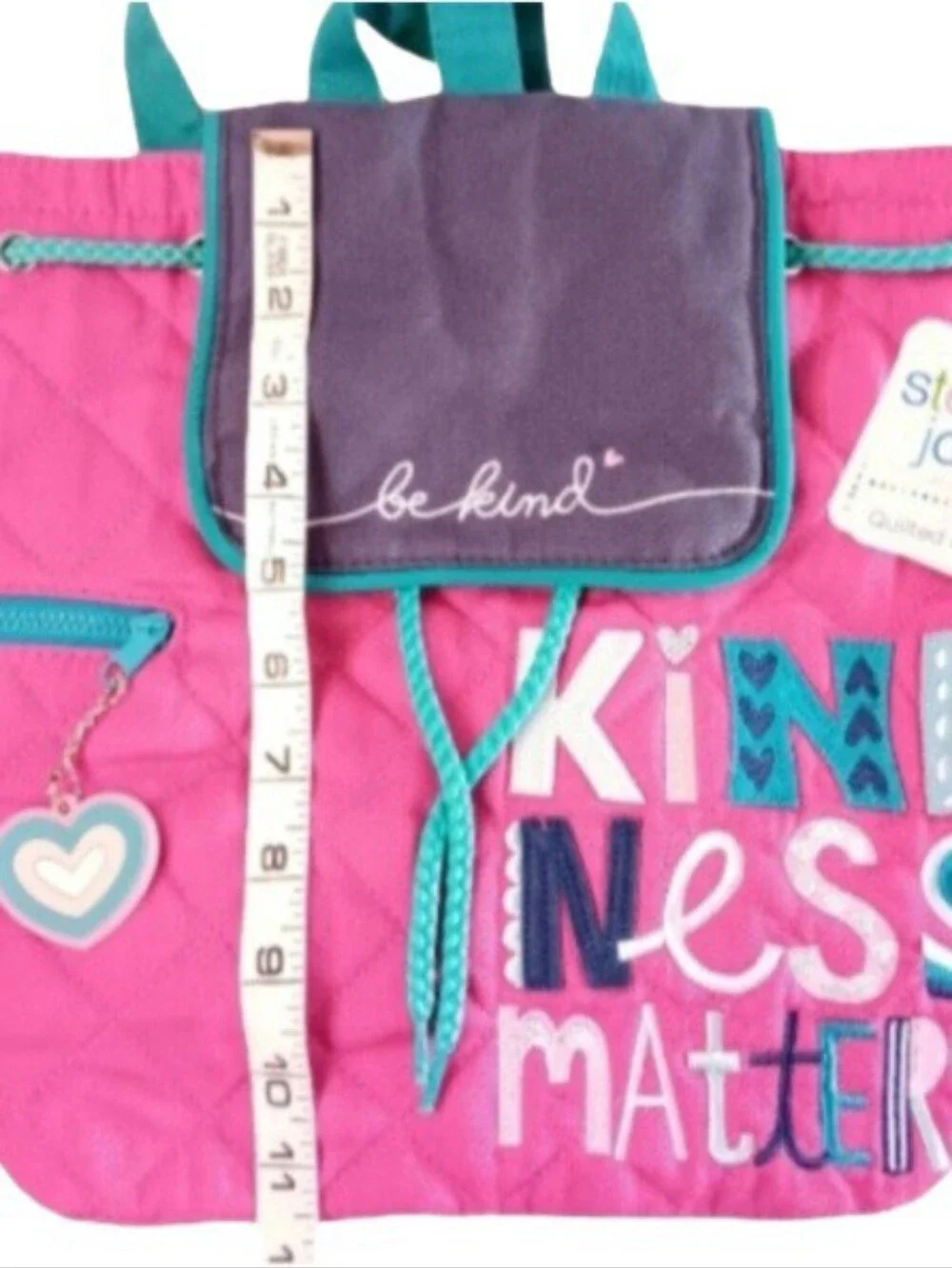NWT Stephen Joseph Quilted Backpack | Kindness Matters